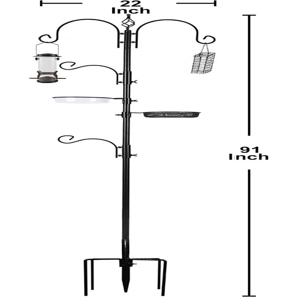 None Black Wild Multi-Bird Feeder Hanger