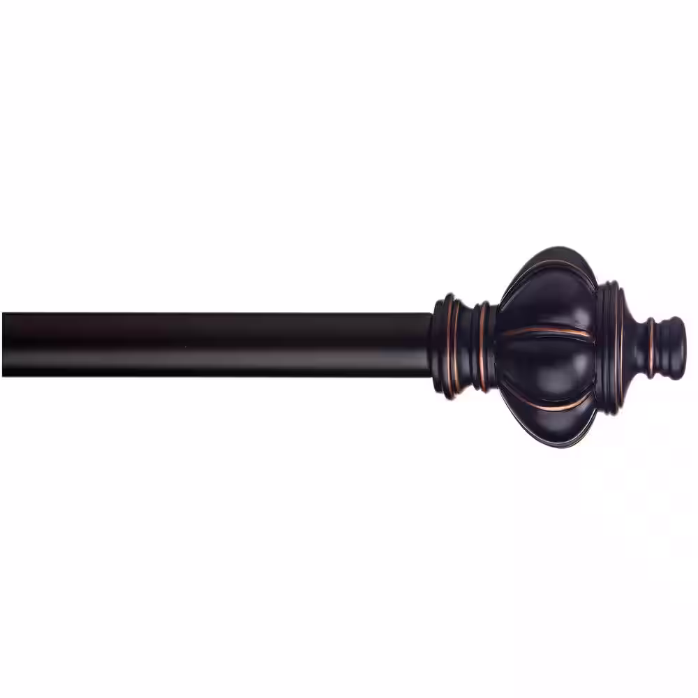 Home Details Bellagio 48 in. to 86 in. Adjustable Single Curtain Rod