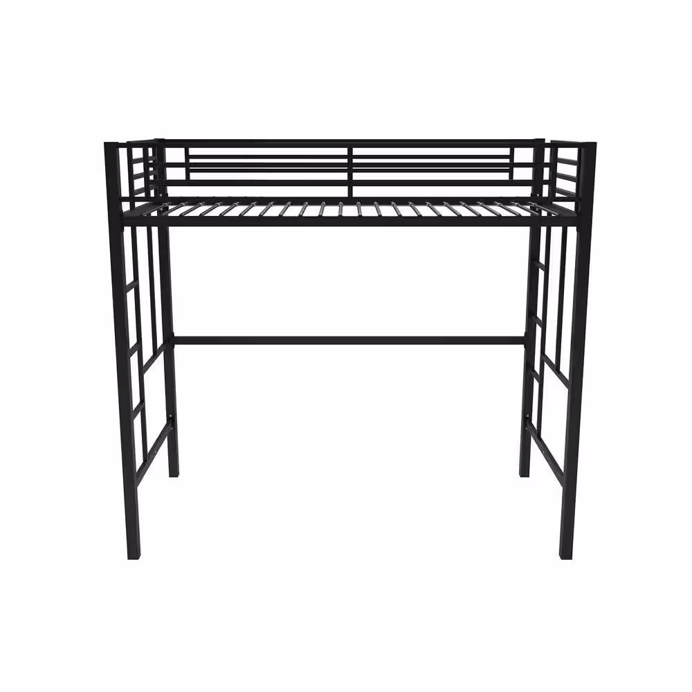 DHP Benjamin Twin Metal Loft Bed, Black