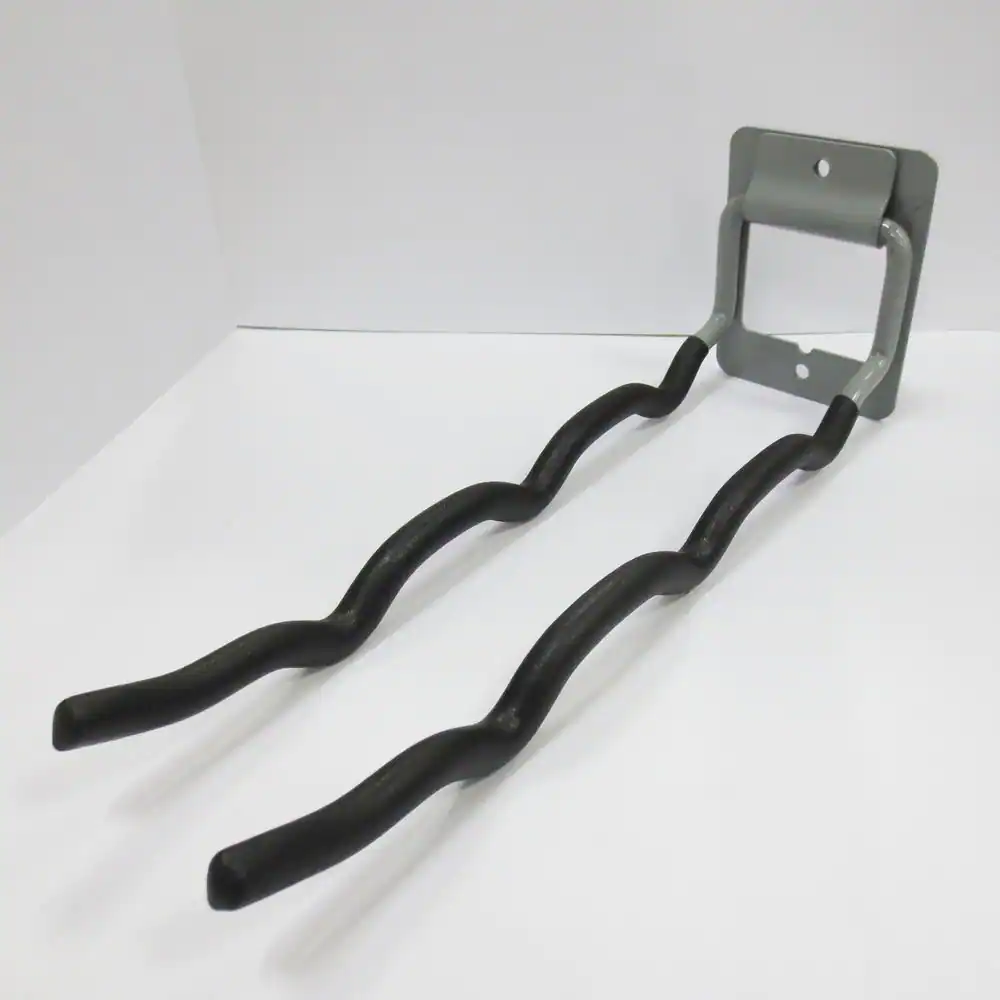 Everbilt Heavy Duty Wall Mounted Flip-Up Tool Holder with Protective Vinyl Coating in Gray with 50 lb. Capacity