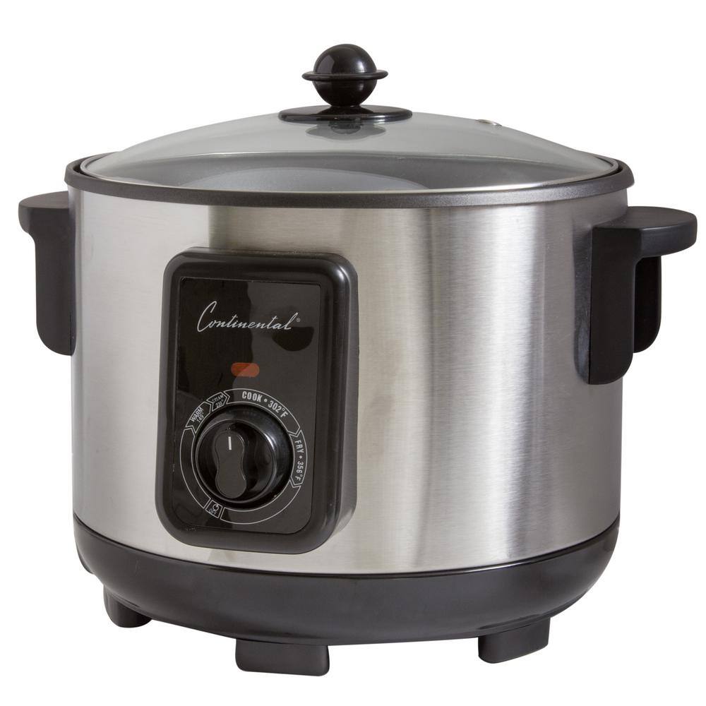 Continental 5.8 Qt. Electric Deep Fryer and Multi Cooker Stainless Steel