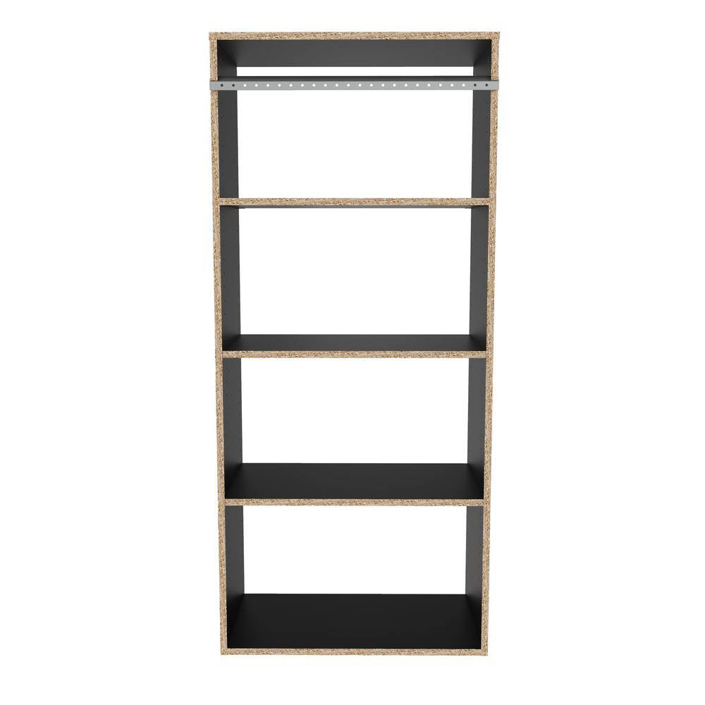 ClosetMaid Style+ 25 in. W Noir Hanging Wood Closet Tower