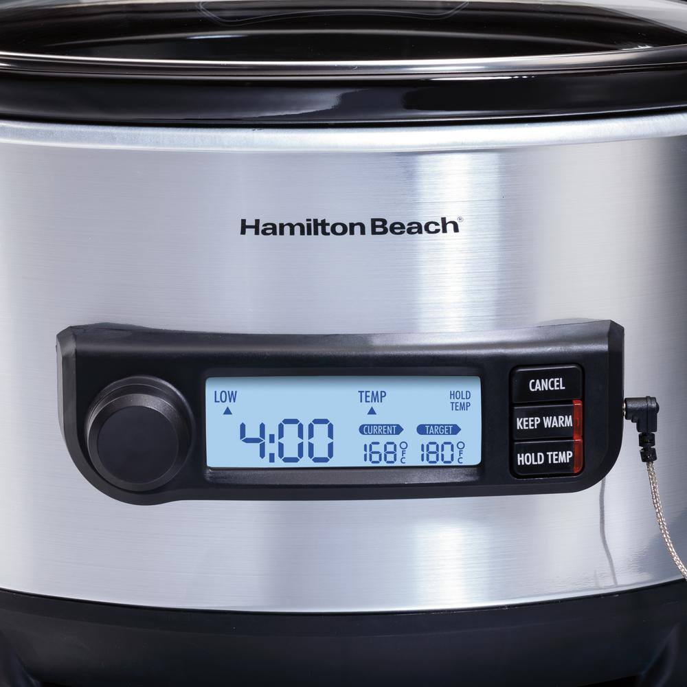 Hamilton Beach Temp Tracker 6 Qt. Stainless Steel Slow Cooker