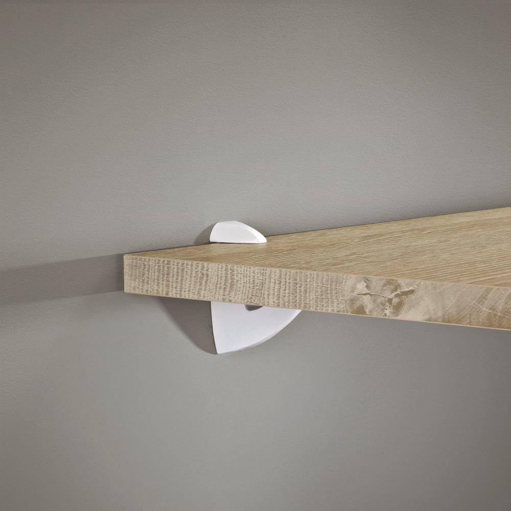 Dolle SCOOP Maxi 0.2 in.-1.6 in. White Adjustable Shelf Bracket (2-Pack)