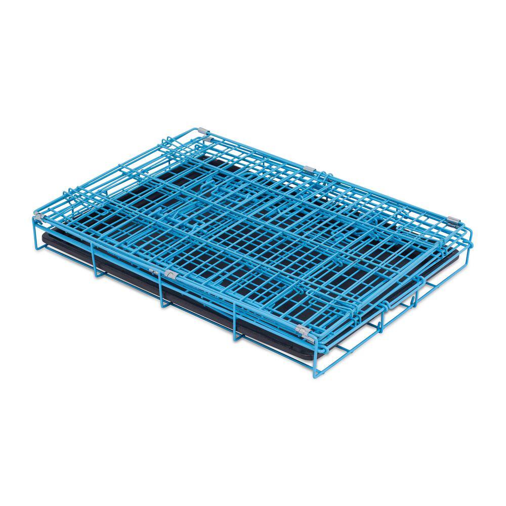 BirdRock Home 24 in. Blue Cage Plus Black Tray