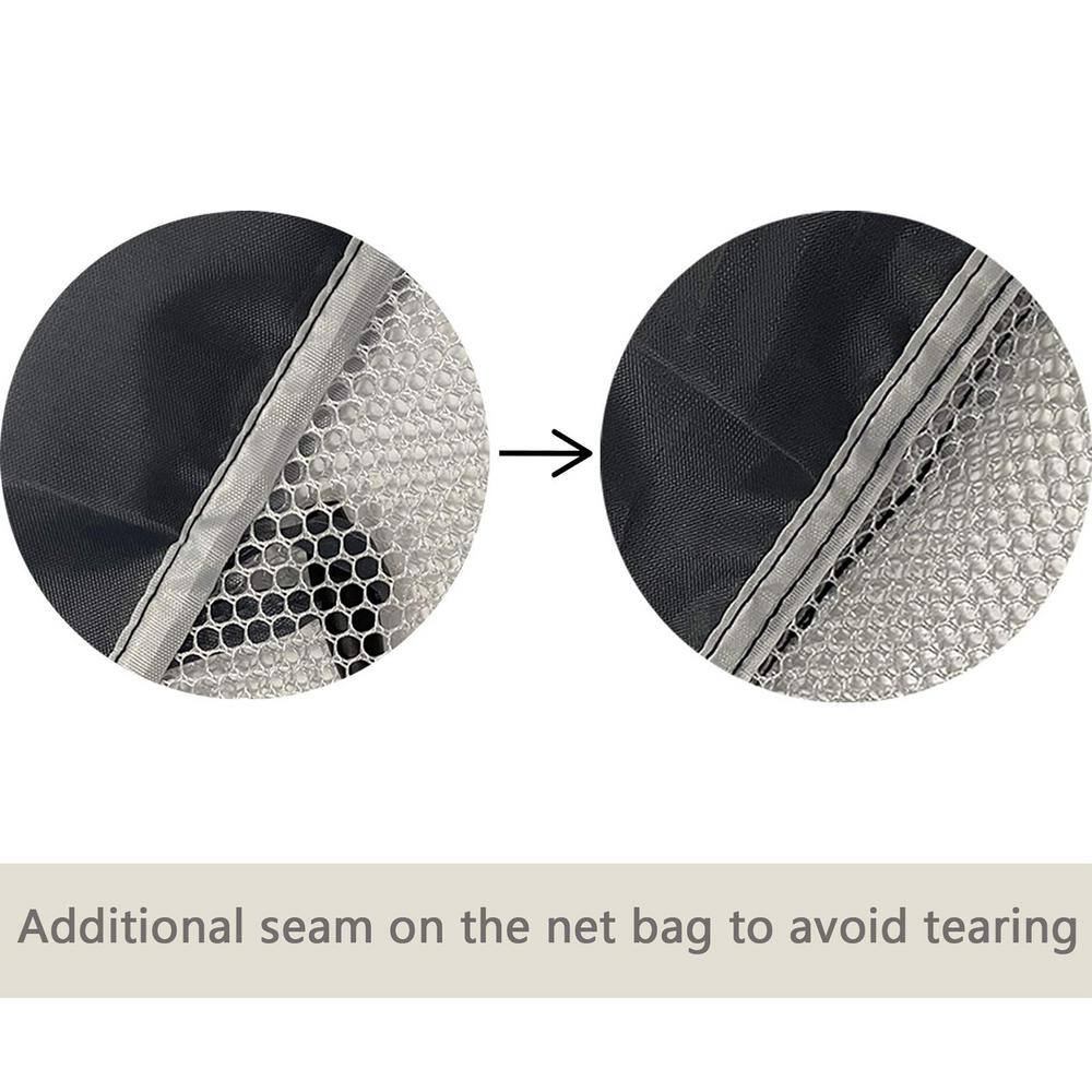 None 150L Fabric Laundry Basket Hamper with Removable Liner Bags Dark Gray