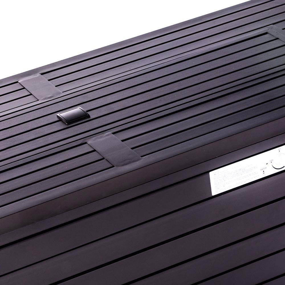 Legacy Heating 56 in. x 21 in. Rectangular Fire Pit Table With Stainless Steel Burner in Mocha