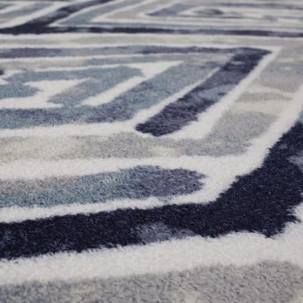 Mohawk Home Creede Blue 2 ft. x 8 ft. Runner Rug