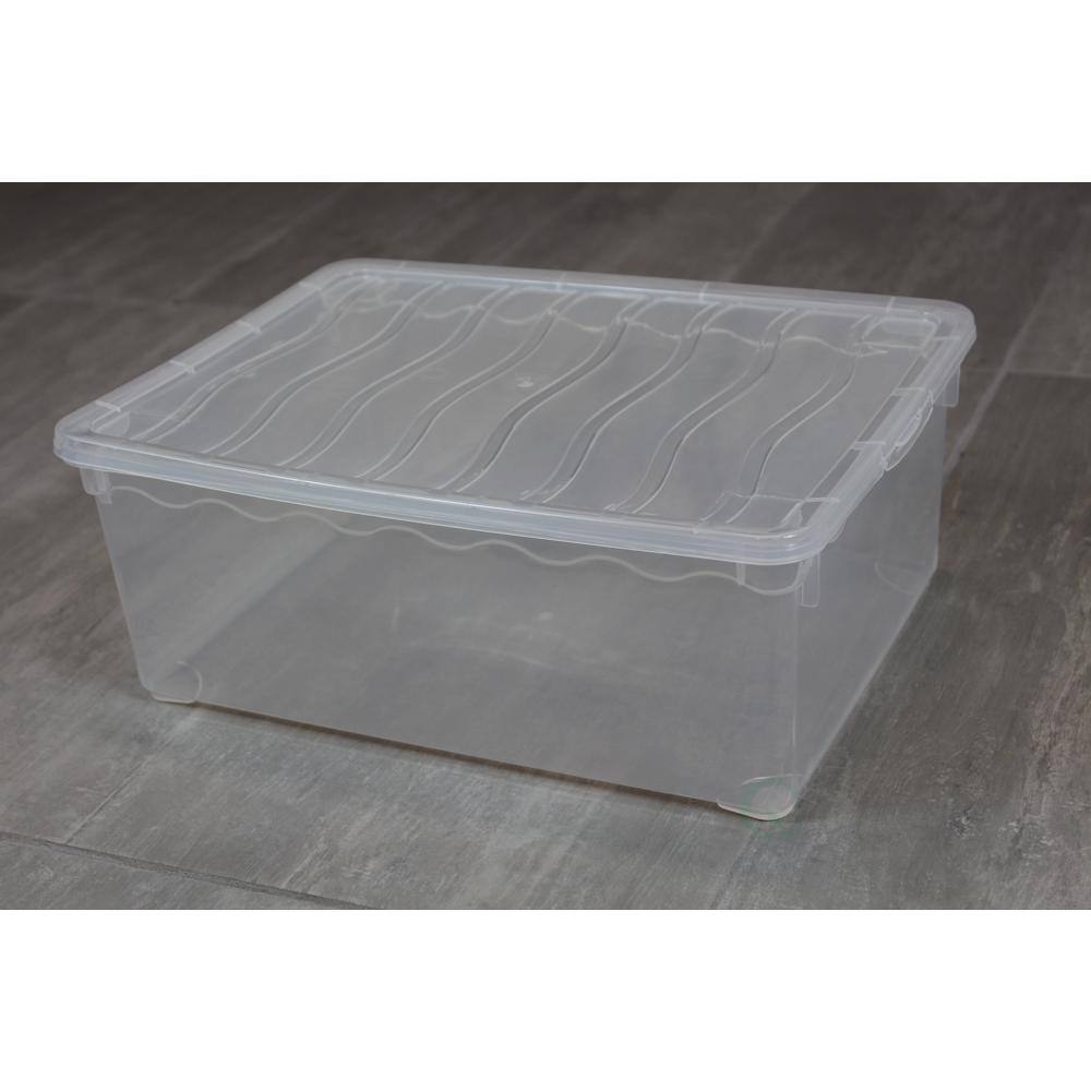 Basicwise 1-Pair Clear Plastic Shoe Boxes