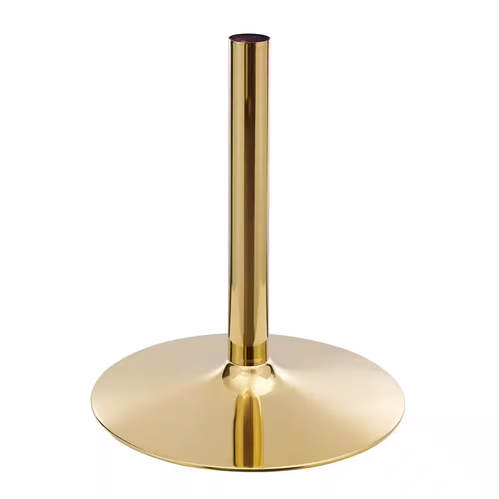 None Verne 42 in. Round Artificial Marble Dining Table Black Wood Top with Gold Metal Base