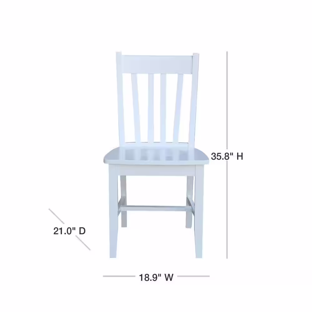 International Concepts Cafe Pure White Dining Chair (Set of 2)