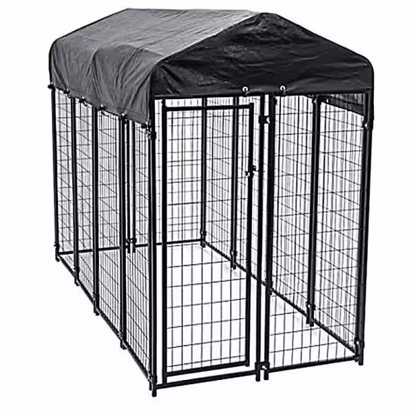 None Lakeview Pet Kennel Kit - 4 ft. W x 8 ft. L x 6 ft. H Welded Mesh