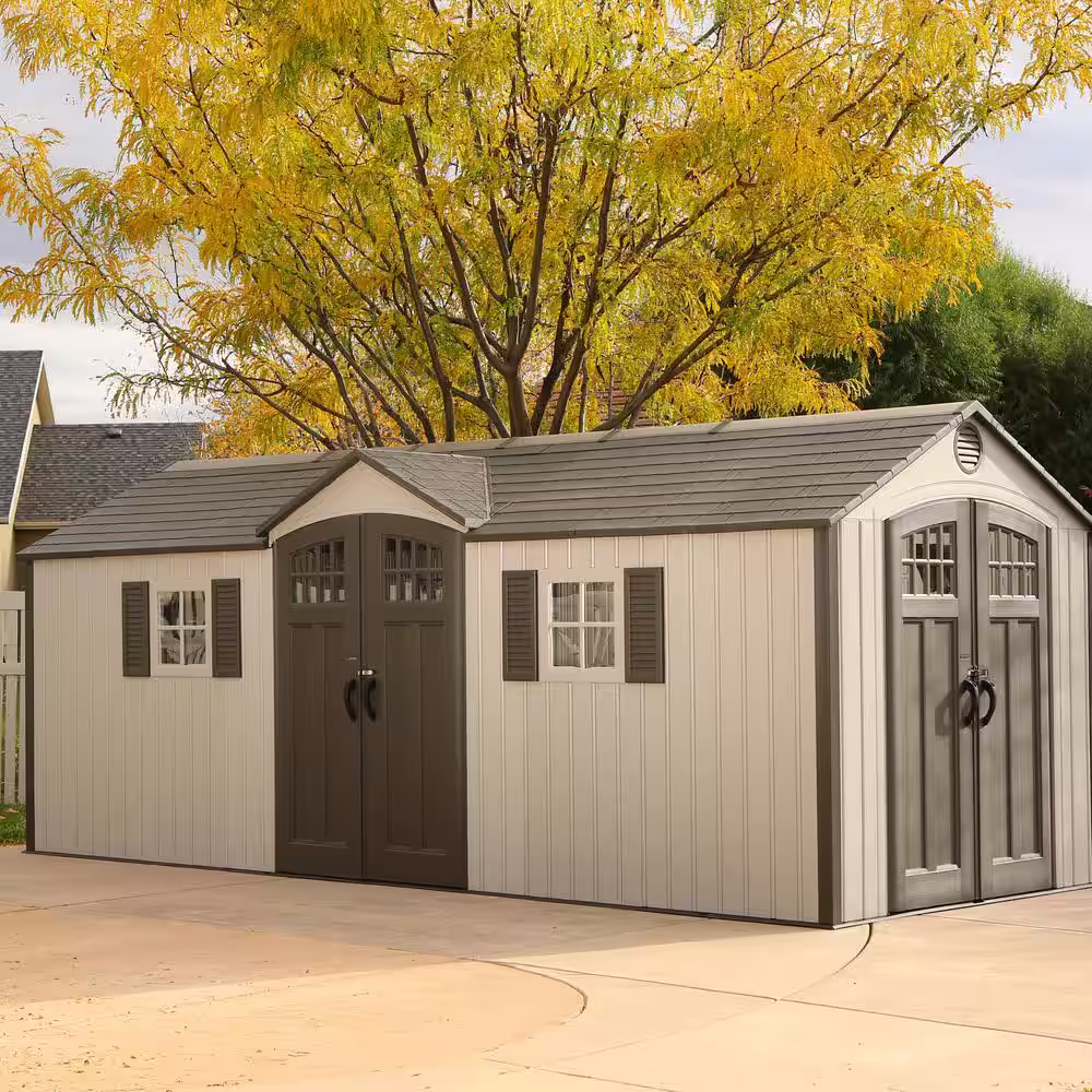 Lifetime 20 ft. x 8 ft. Resin Garden Building Shed