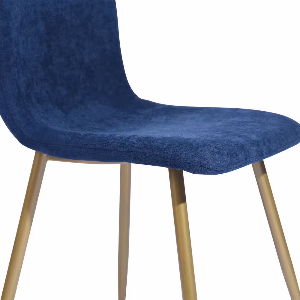 Homy Casa Scargill Blue Textured Fabric Upholstered Dining Chairs (Set of 4)