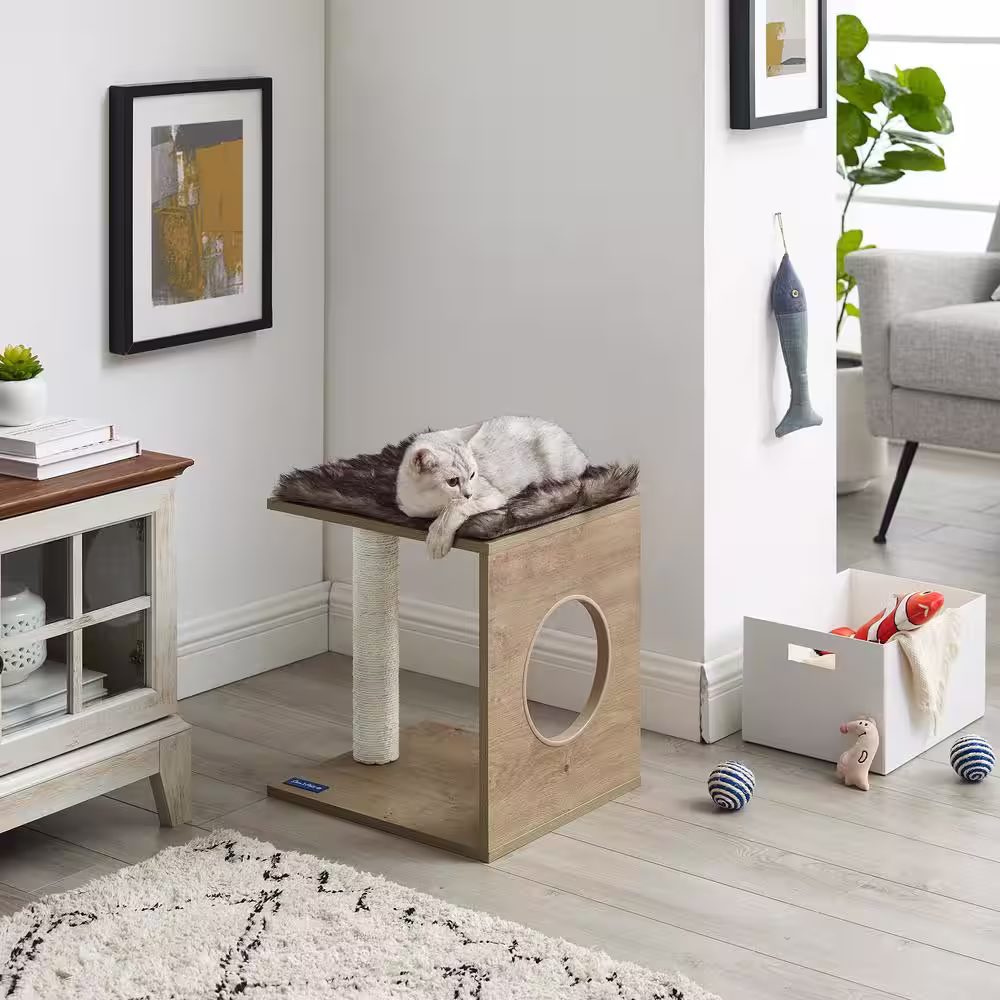 Sam's Pets Sheree 17.32 in. Light Brown Cat Tree