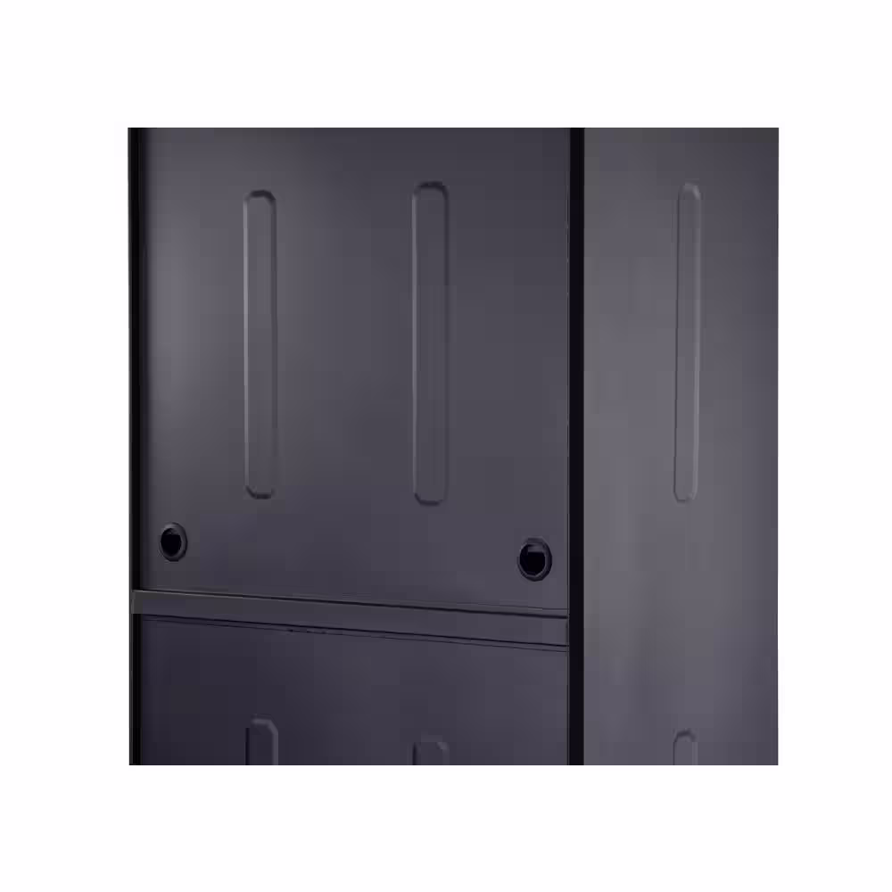 TRINITY PRO 192 in. W x 75.7 in. H x 24 in. D 18-Gauge Steel Garage Cabinet Drawer Set in Black with Solid Wood Top (11-Piece)