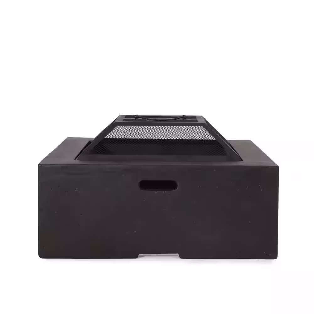 Noble House Gladwin 29 in. Dark Gray Wood Burning Fire Pit