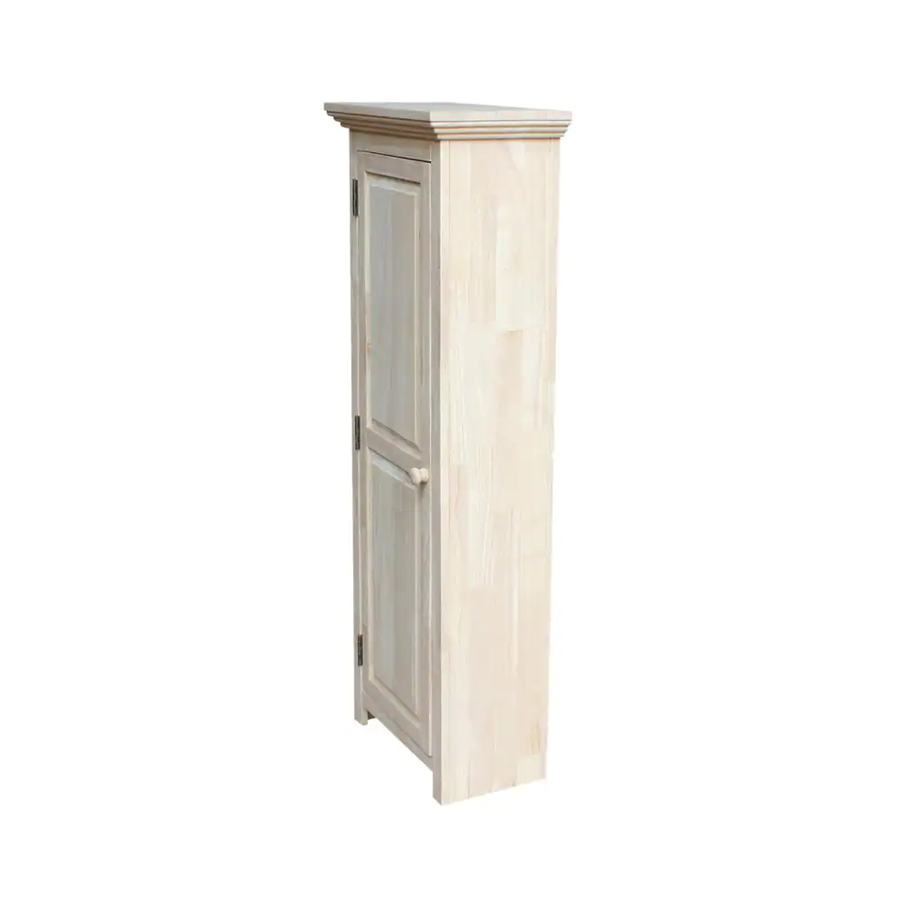 International Concepts Solid Parawood Storage Cabinet in Unfinished Wood