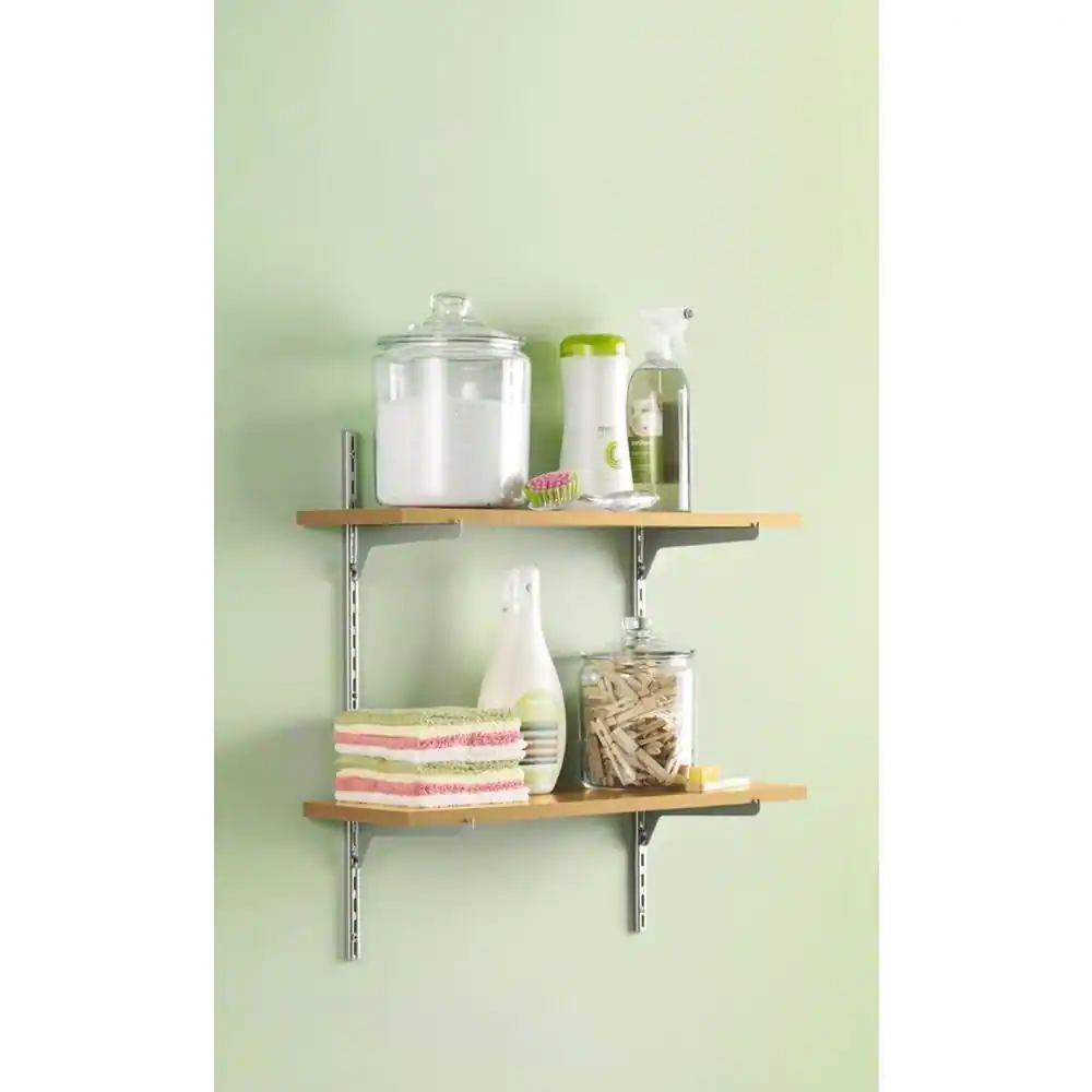 Rubbermaid 12 in. L White Metal Shelving Track Bracket