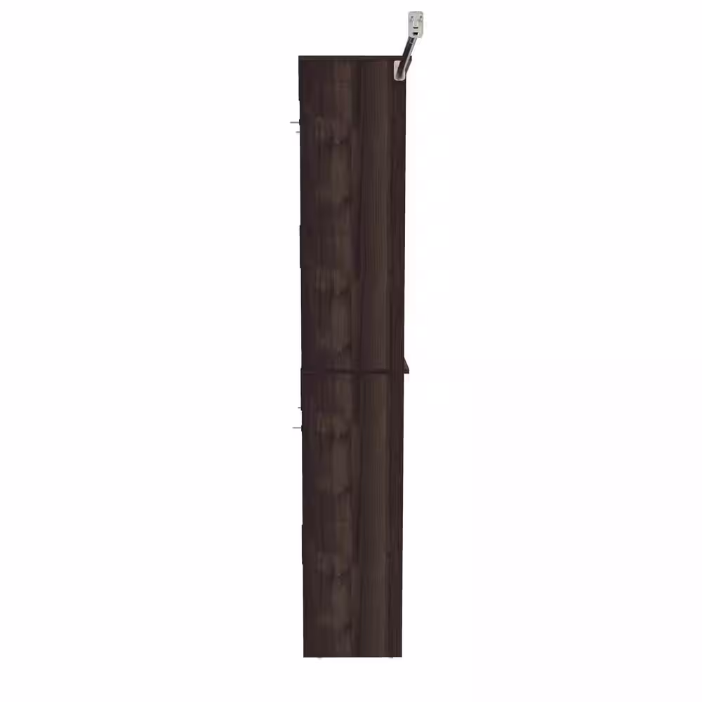 ClosetMaid Style+ 72 in. W - 113 in. W Modern Walnut Narrow Wood Closet System