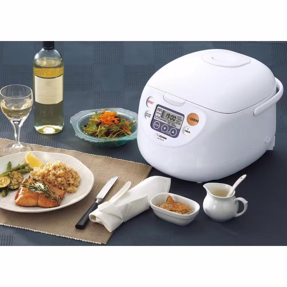 Zojirushi Micom 10-Cup Cool White Rice Cooker and Warmer with Built-In Timer