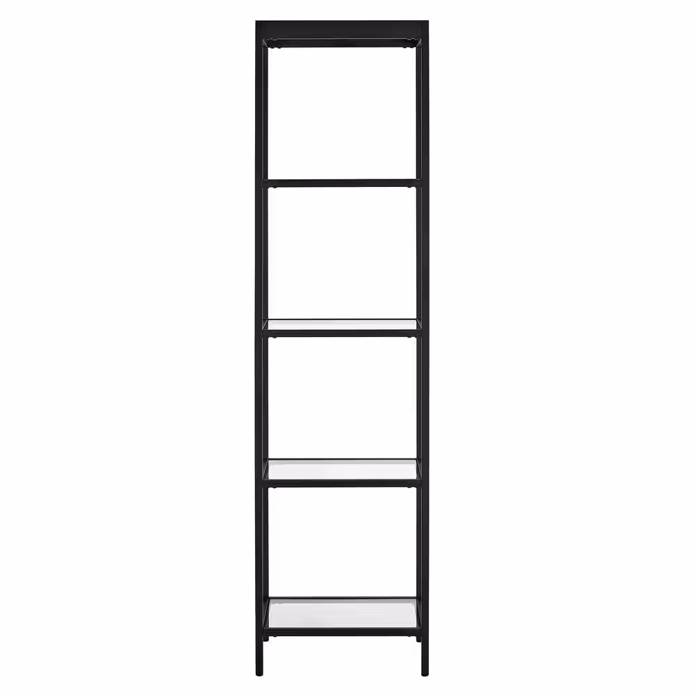 Meyer&Cross Alexis 70 in. Blackened Bronze 4-Shelf Standard Bookcase