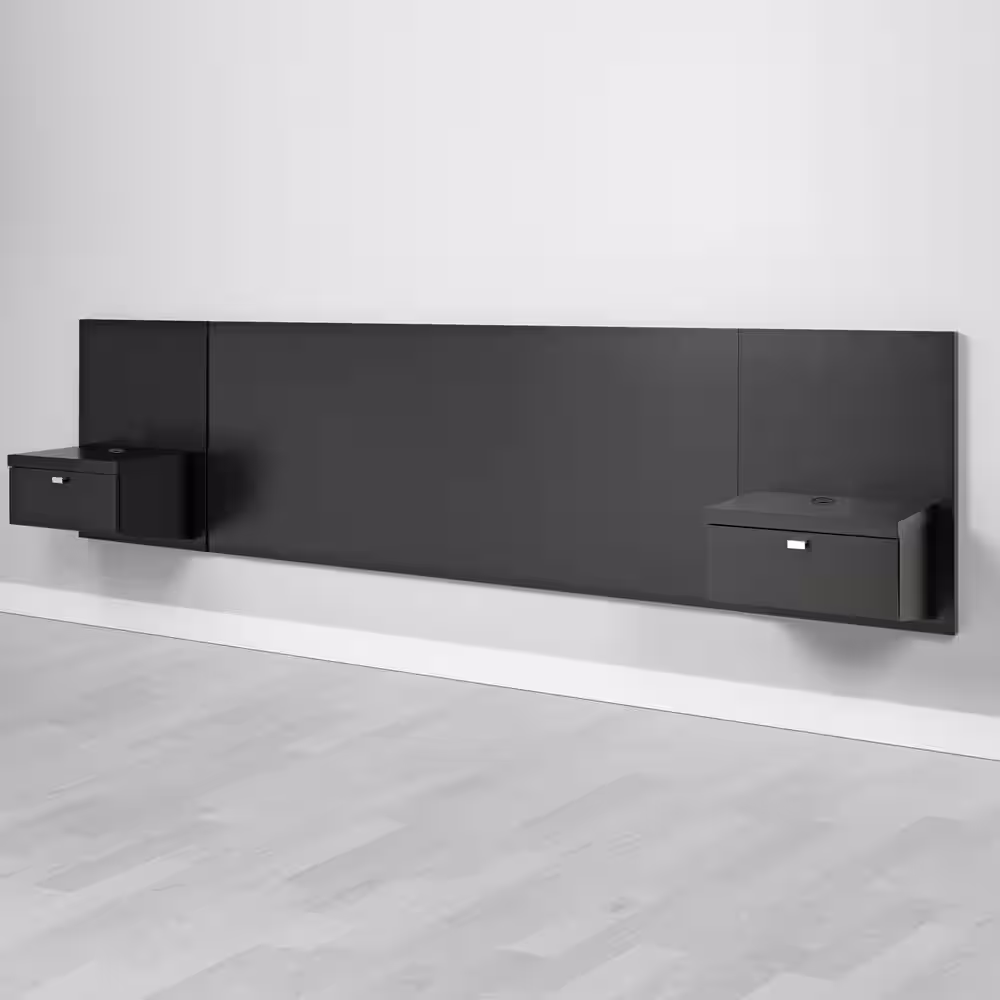 Prepac Series 9 1-Piece Black King Bedroom Set