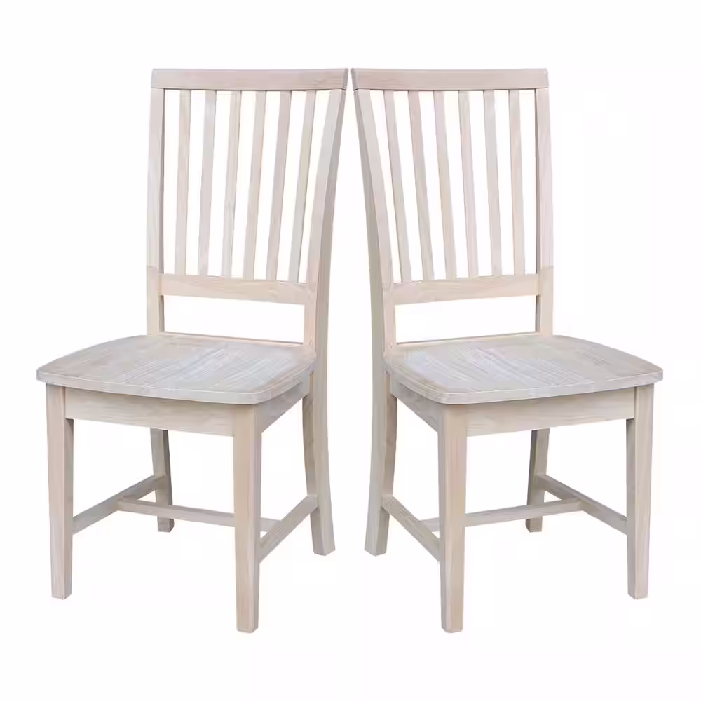 International Concepts Unfinished Wood Mission Dining Chair (Set of 2)