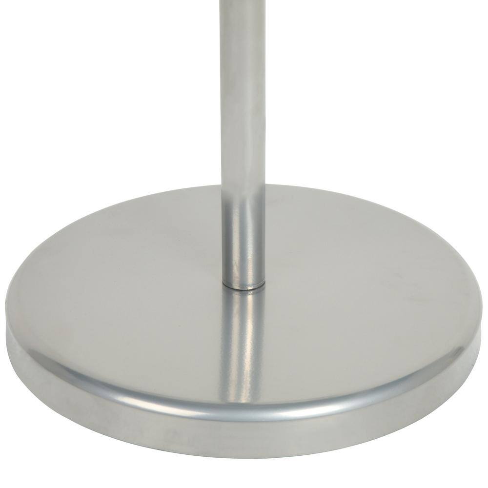 HOUSEHOLD ESSENTIALS 52.75 in. H 24-Pair 24-Tier Silver Steel Shoe Rack