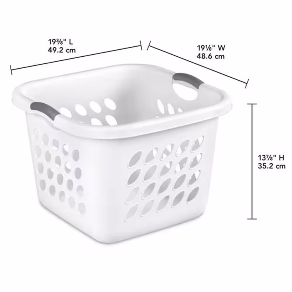 Sterilite Ultra Square Laundry Basket with Titanium Inserts (6-Pack)
