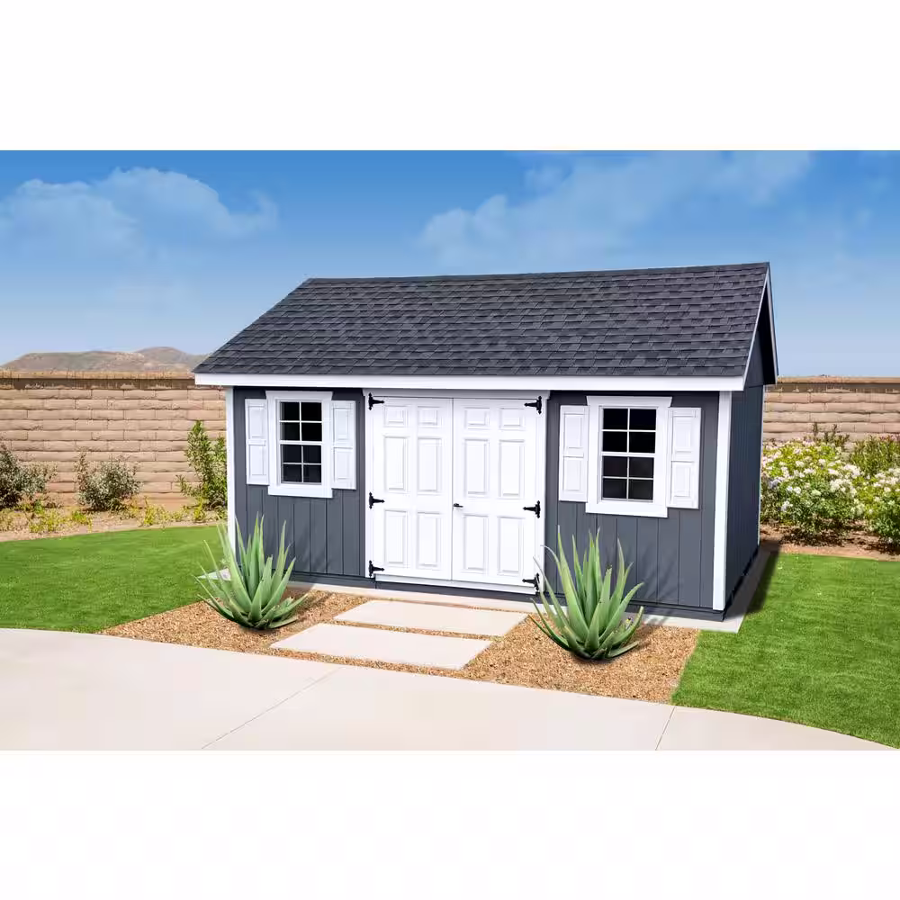 None Fairmont 18 ft. W x 10 ft. D Wood Storage Shed Kit with Floor 180 sq. ft.
