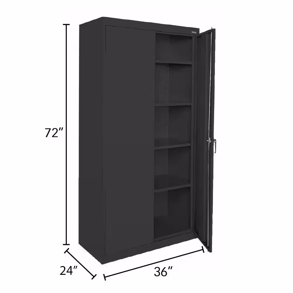 Sandusky Classic Series ( 36 in. W x 72 in. H x 24 in. D ) Steel Garage Freestanding Cabinet in Black