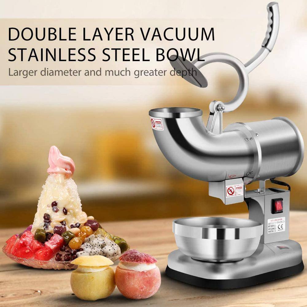 VIVOHOME 11 oz. Electric Dual Blades Silver Ice Crusher Snow Cone Machine
