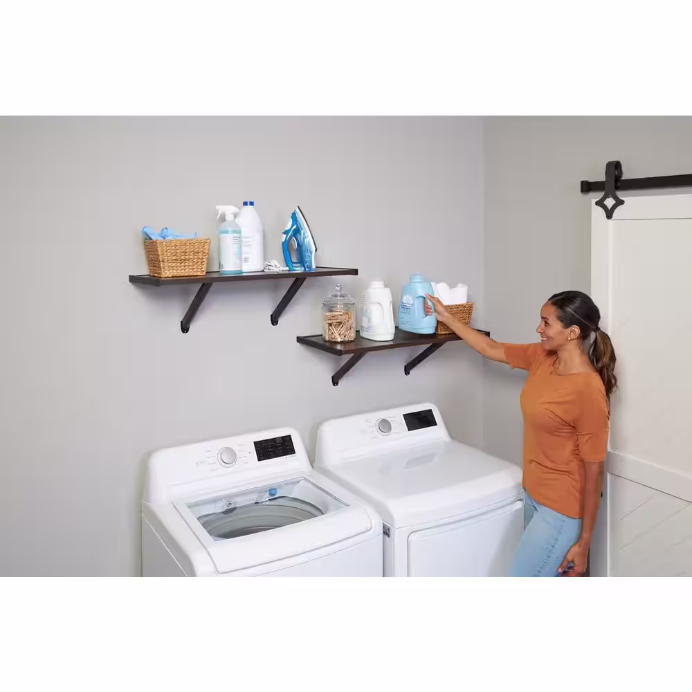 Rubbermaid Mahogany Premium Wood Shelving Kit, 2 Shelves 14 in. D x 32 in. L