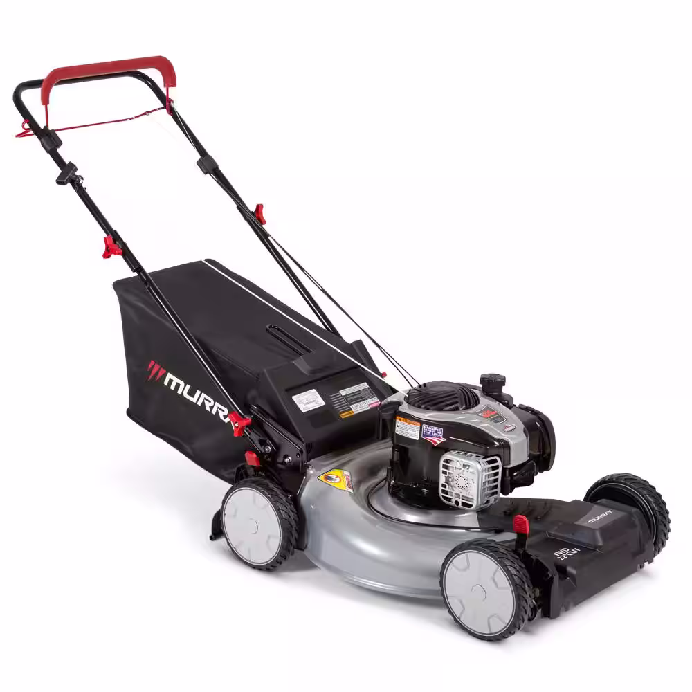 Murray 22 in. 140 cc Briggs & Stratton Walk Behind Gas Self-Propelled Lawn Mower with Front Wheel Drive and Bagger