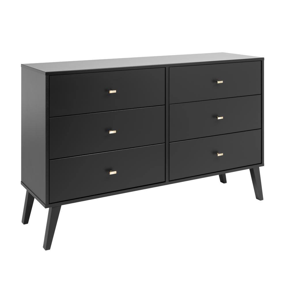 None 6-Drawer Milo Mid Century Modern Dresser