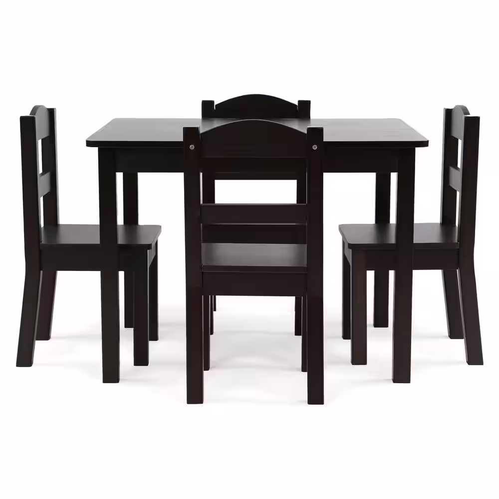 Humble Crew Espresso Collection 5-Piece Espresso Table and Chair Set