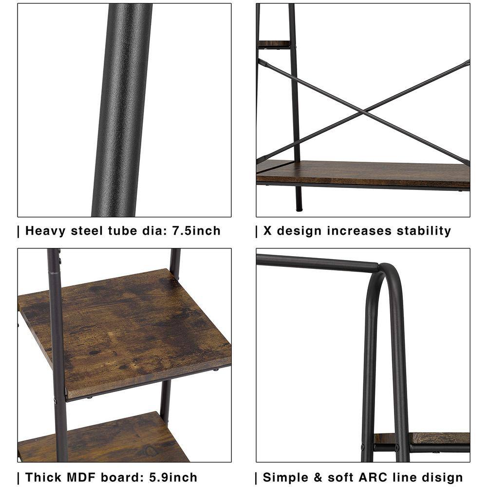 None Black Metal Garment Clothes Rack 40 in. W x 63 in. H