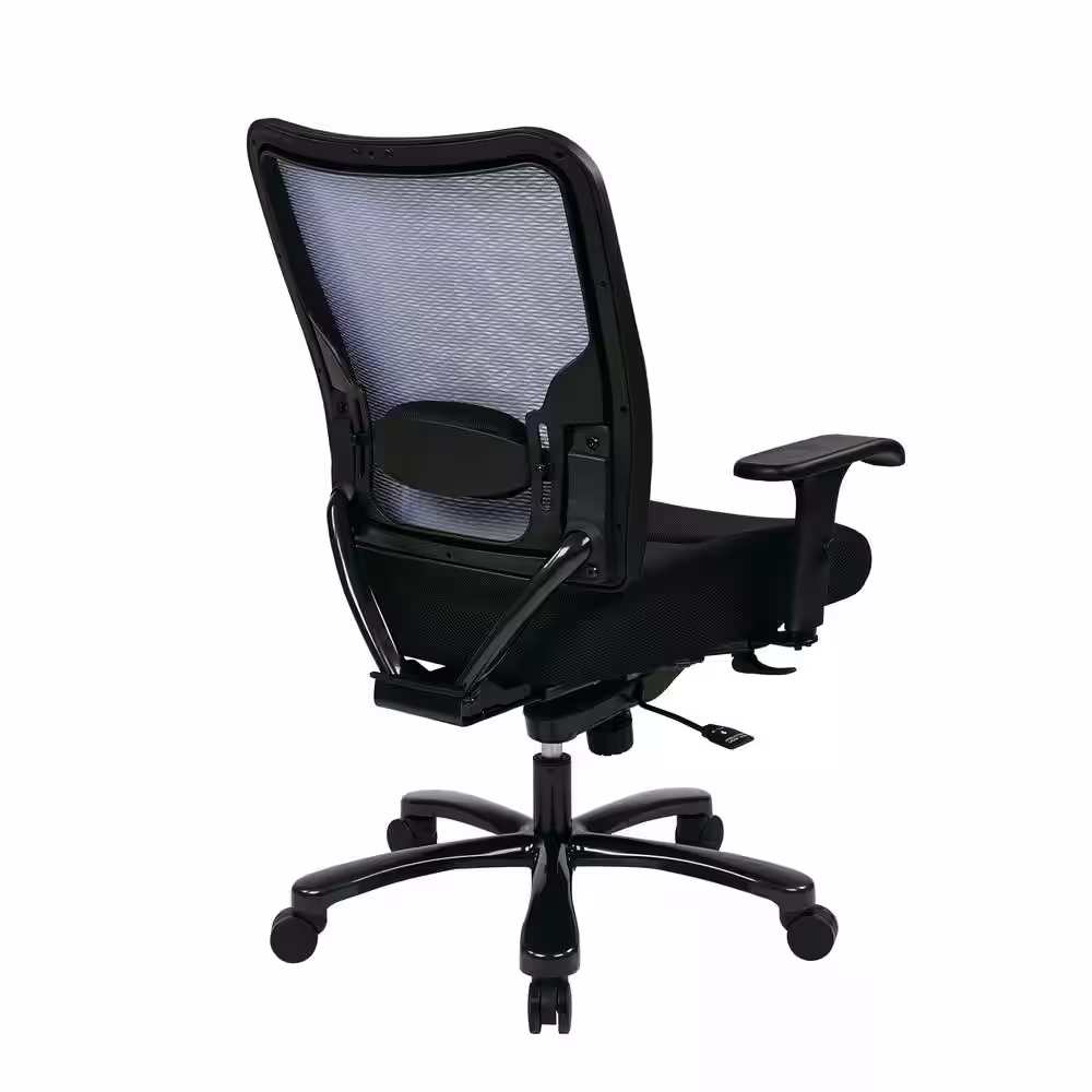 Office Star Products 75 Series 30.3 in. Width Big and Tall Black Mesh Ergonomic Chair