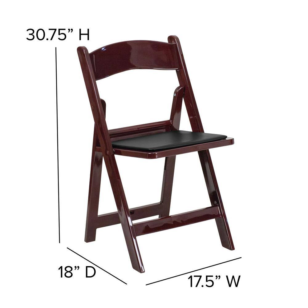 Carnegy Avenue Red Mahogany Resin Folding Chair (Set of 4)
