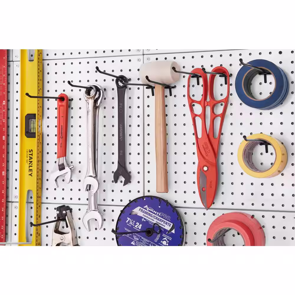 Everbilt Straight Peg Hooks Variety Pack in Black (12-Pack)