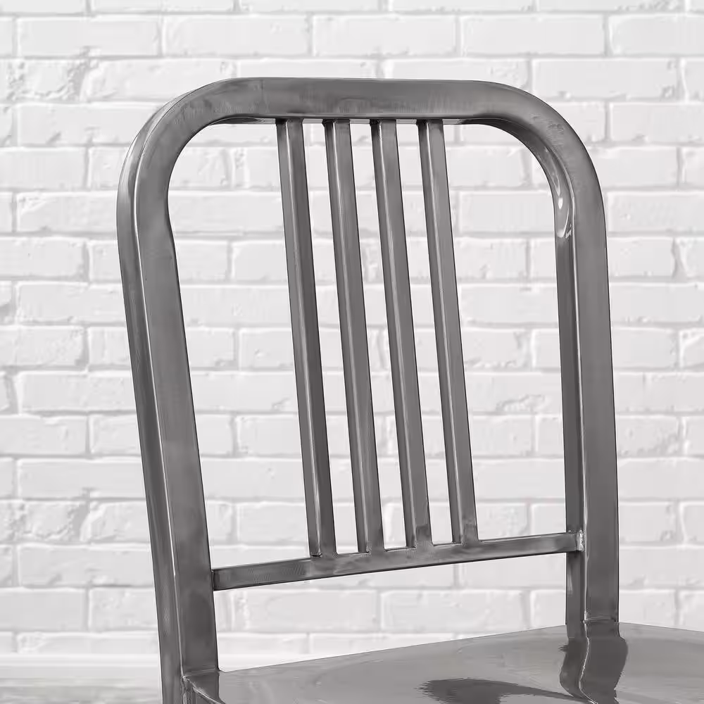 StyleWell Kipling Gunmetal Gray Metal Dining Chair (Set of 2) (15.94 in. W x 32.67 in. H)