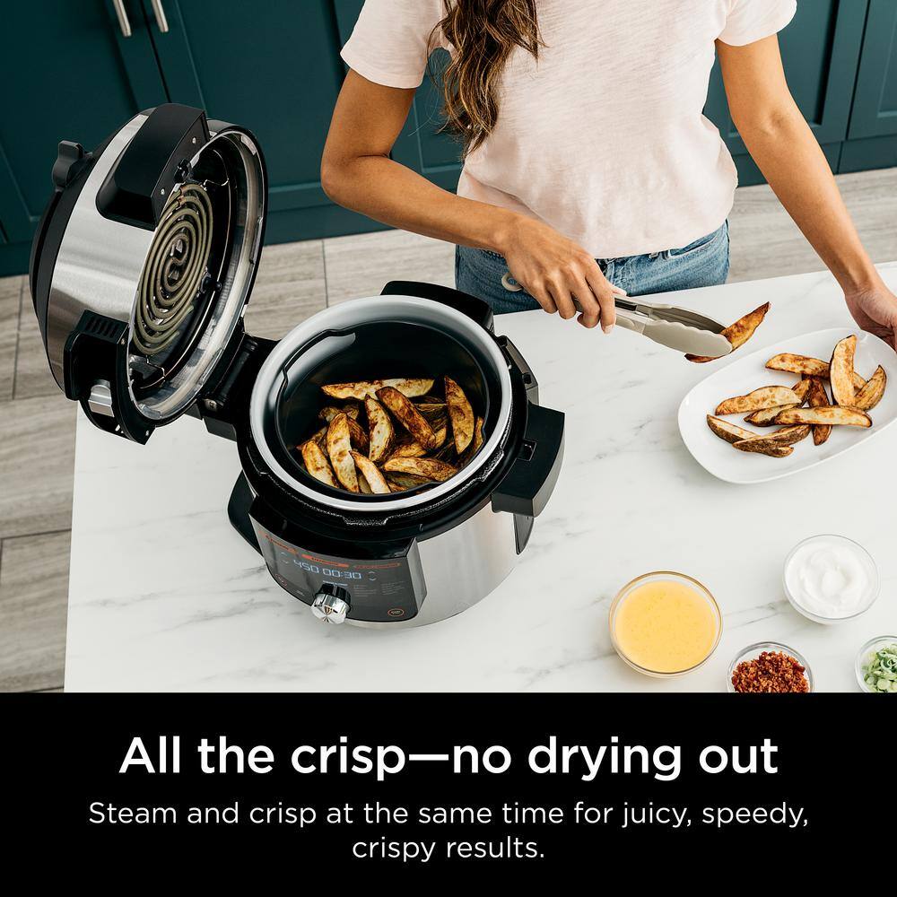 NINJA Foodi 8 qt. XL 14-in-1 Stainless Steel Electric Pressure Cooker Steam Fryer with Smart Lid (OL601)