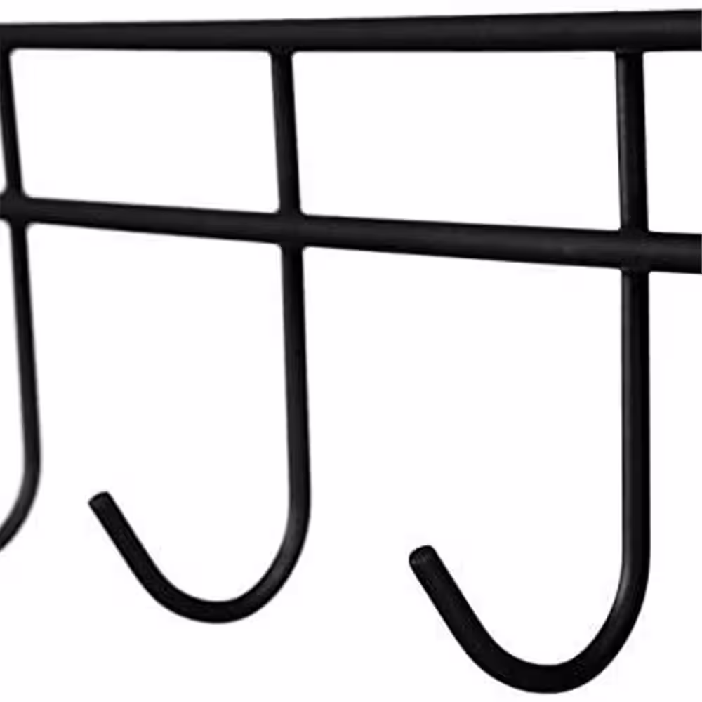 None Black Steel Clothes Rack 17.72 in. W x 70.87 in. H