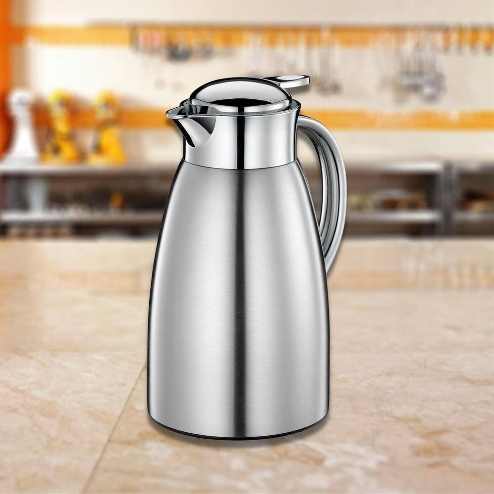 Cilio Triest Stainless Steel 4.25 Cups Insulated Server, s/s liner, 34 fl. oz. Coffee Carafe