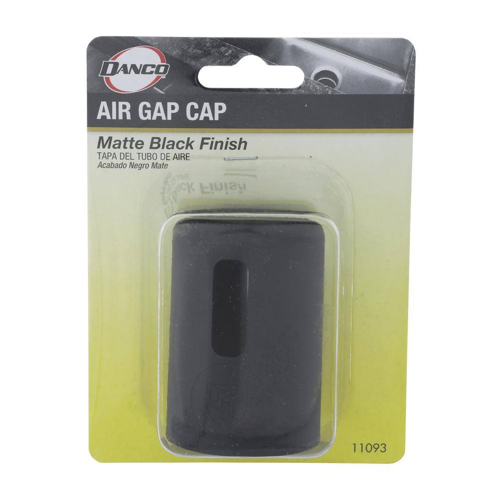 DANCO 1.75 in. O.D. Kitchen Air Gap Cap in Matte Black