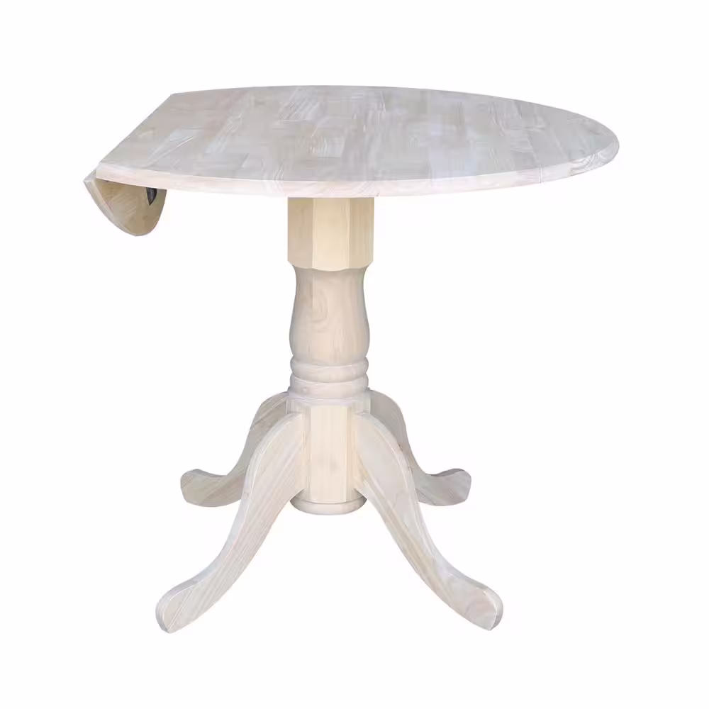 International Concepts Unfinished Dual Drop Leaf Dining Table