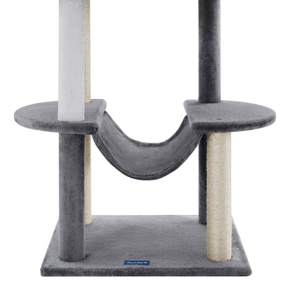 Sam's Pets Submarine 60 in. Gray Hard Box Cat Tree