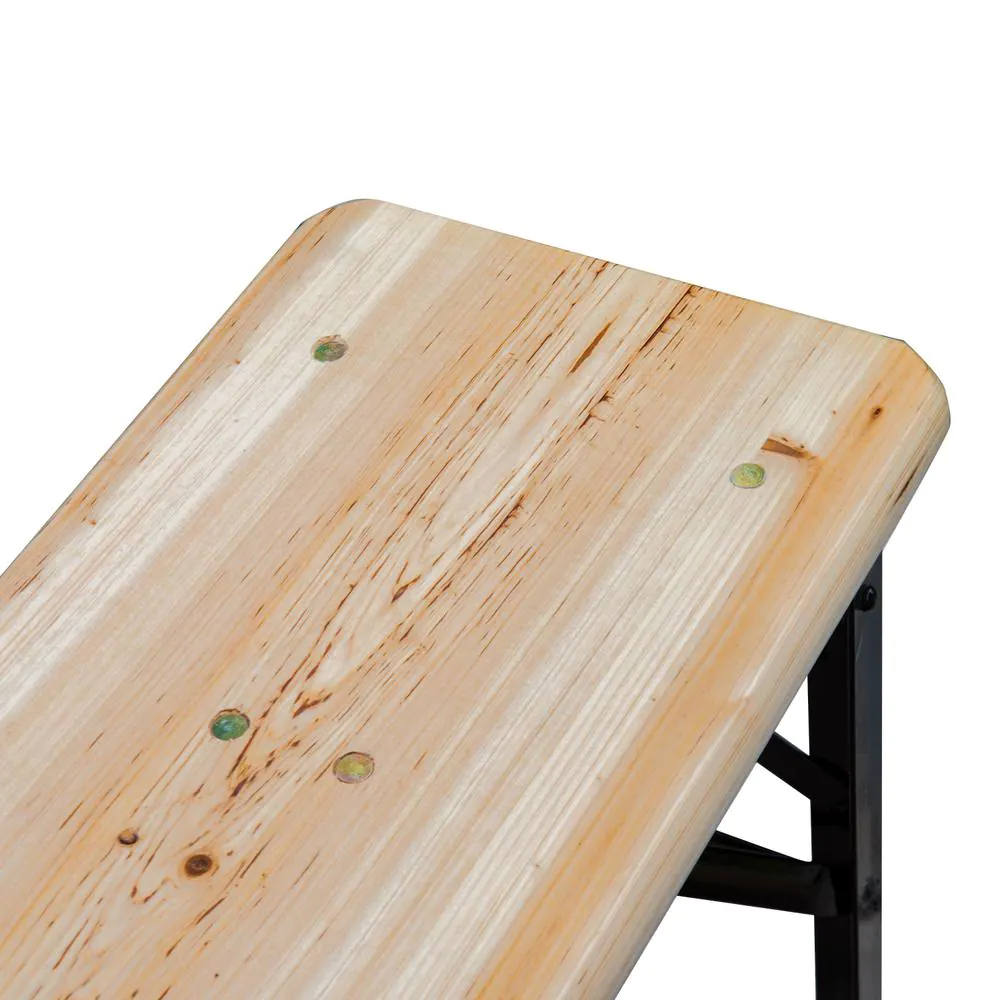 Outsunny 6 ft. Wooden Folding Picnic Outdoor Table Bench Set