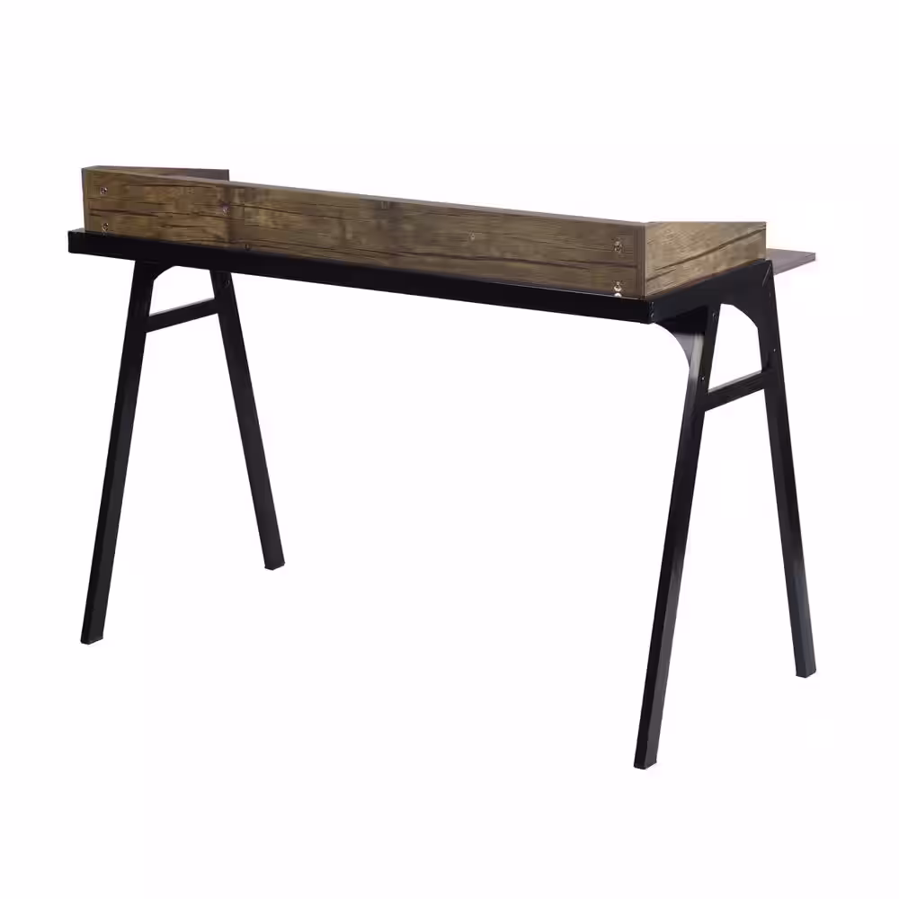 None Booker 47 in. Brown Rectangular Manufactured Wood Computer Desk With Shelf